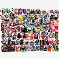 Random Music Film Vinyl Skateboard Guitar Travel Case Sticker Door Laptop Luggage Car Bike Bicycle Stickers - (100 Pcs)