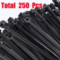 Cable Ties (10 Inch) Heavy Duty Total 250 Pcs by GNAWRISHING Cable Zip Ties Easy to Use Ultra Strong Plastic Wire Ties, High Toughness, Made From New Material