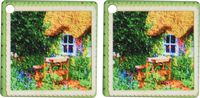 3dRose Thatched Cottage - Key Chains, 2.25 x 4.5 inches, set of 2 (kc_21311_1)