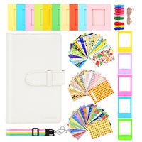 Sunmns Camera Accessories Bundle Kit for Fujifilm Instax Mini 9/8/ 90/70, Accessory Include Album, Film Stickers, Desk Frames, Hanging Frame, Strap (White)