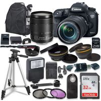 Canon EOS 7D Mark II (Wi-Fi) Digital SLR Camera with Canon EF-S 18-135mm is USM Lens + Sandisk 32GB SDHC Memory Card, Backpack and Accessory Bundle