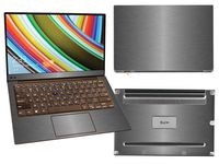 Decalrus - Protective Decal for DELL XPS 13 9343 9350 9360 (13.3" Screen) Laptop Titanium Texture Brushed Aluminum Skin Skins Decal for case Cover wrap BA2015xps13Titanium