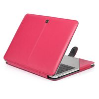 Jennyfly 13.3 inch MacBook Retina Case, Anti-Scratch MacBook Protective Case Smooth PU Leather Case Slim Protective Cover Compatible with MacBook Retina 13.3 inch Model A1502 or A1425 - Rose Pink