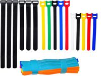 Ceeyali Colored Reusable Fastening Cable Ties Cable Straps for Wires Organization Wire Management Pack of 70