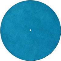 Hide in the Sound - Leather Turntable Platter Mat - Turquoise Suede