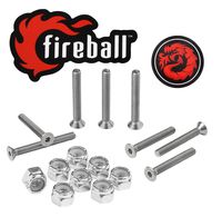Fireball Dragon Stainless Steel Skateboard Hardware Set (Flat Allen, 1.5")