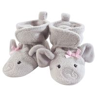 Hudson Baby Unisex Baby Cozy Fleece Booties, Pretty Elephant, 12-18 Months