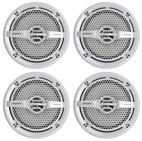Sony XS-MP1611 6.5" RMS 65 Watt Dual Cone Marine Speakers Stereo 4 ohm, White