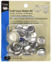 Dritz 114-30 Craft Cover Button Kit with Tools, Size 30 - 3/4-Inch, 18-Sets