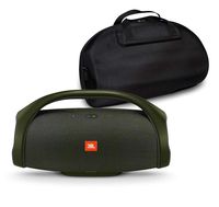 JBL Boombox Portable Bluetooth Waterproof Speaker Bundle with Hardshell Storage Case - Forest Green