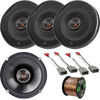 2 Pairs (Qty 4) of Infinity Reference Series 6.5" 180W Peak Power 2-Way Car Audio Speakers with 4 x Metra Speaker Harnesses, Speaker Wire (Bundle Fits Select Honda/Acura Vehicles)