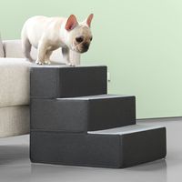 Zinus PS-C2118C  Easy Pet Stairs/Pet Ramp/Pet Ladder, Medium, Grey