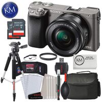 Sony Alpha a6000 Mirrorless Digital Camera with 16-50mm Lens (Graphite) and Advanced Striker Bundle