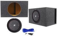 Kicker 43CWR154 COMPR15 15" 1600 Watt Car Subwoofer+Vented Sub Box Enclosure