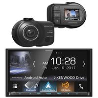 Kenwood DDX9704S 2-DIN in-Dash DVD/CD/AM/FM Car Stereo Receiver with Kenwood DRV-410 Full HD Dash Camera and DVR with 3 Sensor Crash Warning System