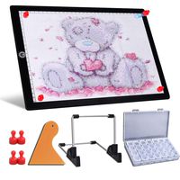 Magnetic A4 LED Light Pad for Diamond Painting, Super Bright USB Powered Light Board Kit with Detachable Stand, and Magnetic Pins (Magnetic Pad)