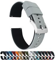23mm Cool Grey/Black - Barton Elite Silicone Watch Bands - Quick Release - Choose Strap Color & Width