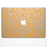 The Decal Guru 2047-MAC-13X-SY Leopard Spots Decal Vinyl Sticker, Yellow, 13\" MacBook Pro (2016 & Newer)