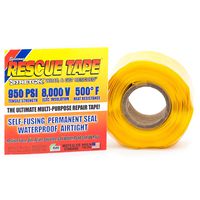 Rescue Tape | Self-Fusing Silicone Tape | Emergency Pipe & Plumbing Repair | DIY Repairs | Seal Radiator Hose Leaks | Wrap Electrical Wires | Used by US Military | 1" X 12' | Silicone Rubber | Yellow