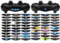 eXtremeRate 60 Pcs/Set Custom Game Light Bar Vinyl Stickers Decal Led Lightbar Cover for Playstation 4 Dualshock 4 PS4 PS4 Slim PS4 Pro Controller Skins