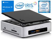Intel NUC NUC6i5SYK Mini PC/HTPC, Intel Core i5-6260U Upto 2.9GHz, 4GB DDR4, 128GB SSD, Windows 10 Pro, WiFi, Bluetooth, 4k Support, Dual Monitor Capable
