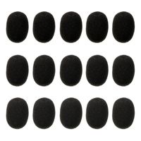 eBoot Lapel Headset Microphone Windscreens, Foam Microphone Covers, Mini Size, 15 Pack
