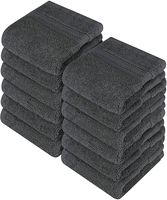 Utopia Towels - Luxury Washcloths Set 12 x 12 inches, Grey - 700 GSM 100% Cotton Premium Quality Flannel Face Cloths, Highly Absorbent and Soft Feel Fingertip Towels (12-Pack)