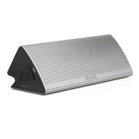 Klip Xtreme EnKore Stereo Speaker- Portable Wireless & Mic- NFC Connectivity- Metal Case- 20 Watt Peak Power, 10W RMS, Dual 40mm Speaker Drivers, 10Hr Playback, Compatible w/Bluetooth - Silver