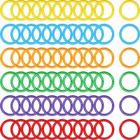 240 Pieces Plastic 27mm Loose Leaf Rings Multi-Color Binder Rings Flexible Plastic Book Rings for Scrapbook Notebook Keychain