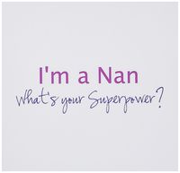 3dRose Im a Nan Whats Your Superpower Hot Pink Funny Gift for Grandma Greeting Cards, Set of 12 (gc_193746_2)