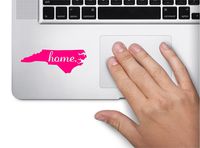 ExpressDecor #2 Home North Carolina State Name Keypad Computer Laptop Symbol Decal Family Love Car Truck Sticker Window (Pink)