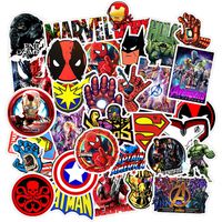 Ratgoo 50Pcs Cute Cartoon Trendy Waterproof Vinly Graffiti Stickers Pack Of Superheros For Kids Teens Boys Girls,Decals For Laptop MacBook Skateboard Toddlers Flasks Motorcycle Bike Car Luggage Bumper