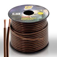 10 Gauge Power Ground Cables - 100 ft., 10mm² Silver-Tinned Oxygen Free Copper Cable, Multi-Strand Construction, Ideal for High-Powered Systems w/ Durable Translucent Jacket - GSI GPC10B100 (BRONZE)