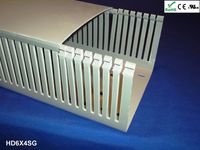 6x4-Inch High Density Open Slot Wiring Cable Management Raceway Duct with Cover, 2 Meter - Gray