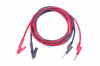 KNACRO 20A 3KV 4MM² 2m Long Insulated Clip Alligator Electrical Cables Insulated Lead Test Alligator Clip Cable Clamp Alligator Clips to Banana Plug (2M/6.6FT)