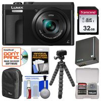 Panasonic Lumix DC-ZS70 4K Wi-Fi Digital Camera (Black) with 32GB Card + Case + Battery + Tripod + Kit