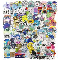 Stickers for Water Bottle, Big 100-Pack Cute Vinyl Waterproof Trendy Sticker for Teen Girl, Fashion Decal for Laptop Phone Travel Case Skateboard