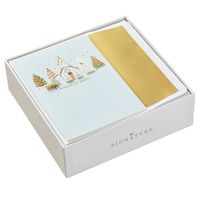 Hallmark Signature Boxed Christmas Cards, Gold Church (12 Cards with Envelopes)