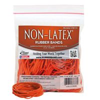 Alliance Rubber 37338#33 Non-Latex Rubber Bands, 1/4 lb Poly Bag Contains Approx. 180 Bands (3 1/2" x 1/8", Orange)