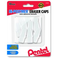 Hi-Polymer White Cap Erasers 10-PK