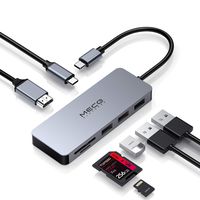 USB C Hub, MECO 7 in 1 Type C Hub with Type C Charging Port, HDMI Adapter, 1 USB 3.0 Port,2 USB 2.0 Ports, SD & Micro SD Card Readers for MacBook Pro 2016/2017, Google Chromebook, Samsung S8 and More
