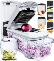Fullstar Mandoline Slicer Spiralizer Vegetable Slicer - Vegetable Chopper Onion Chopper Food Chopper Vegetable Spiralizer Mandoline Slicer Cutter Chopper and Grater Slicer Zucchini Spaghetti Maker