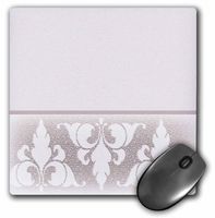 3dRose LLC 8 X 8 X 0.25 Inches Pink Fleur De Lis Design Mouse Pad (mp_23908_1)