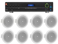 JBL VMA160 60 Watt Amplifier+(8) 4" JBL Speakers for Restaurant/Bar/Cafe