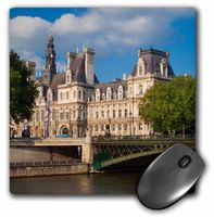 Hotel de Ville, Town Hall, along the River Seine, Paris, France. - Mouse Pad, 8 by 8 inches (mp_187305_1)
