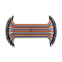 GenBasic 40 Piece Male to Male 8 Inch Solderless Ribbon Dupont-Compatible Jumper Wires for Breadboard Prototyping