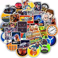 Back to The Future Stickers - Vinyl Laptop Waterproof Decal Water Bottle Skateboard Guitar Travel Phone Case Door Luggage Car Bike Bicycle (50 pcs) Removable Not Repeat