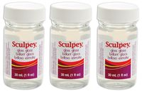 Polyform Sculpey Glaze, 1-Ounce, Glossy (3 Pack)