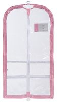Clear Plastic Garment Bag with Pockets for Dance Competitions Danshuz - Pink