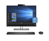 HP Pavilion 24-inch All-in-One Computer, AMD Ryzen 5 2600H, 8 GB RAM, 2 TB hard drive, Windows 10 (24-xa0020, Black) (Renewed)